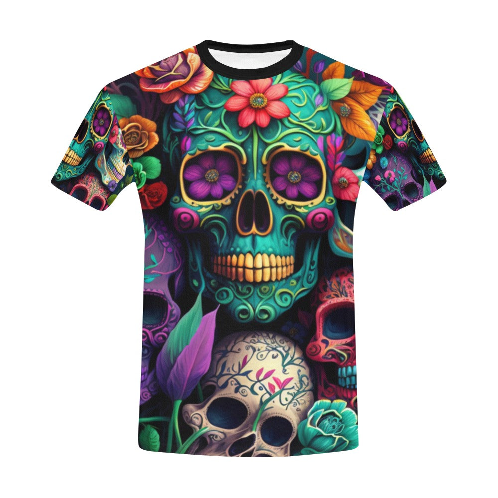 Colorful Skeleton Collage V2 T-Shirt for Men (USA Size) (Model T40)