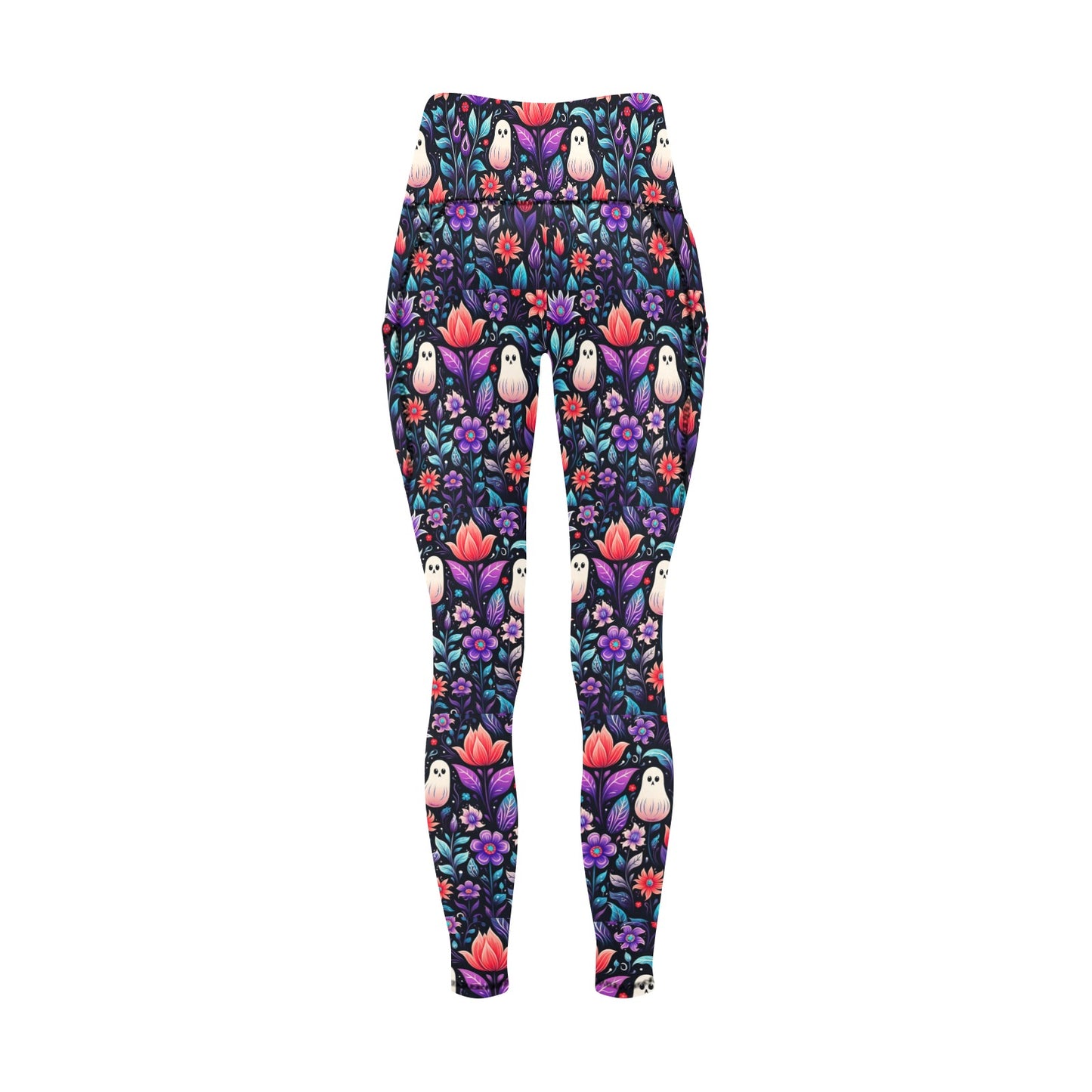 Halloween Boho Women's Leggings with Pockets