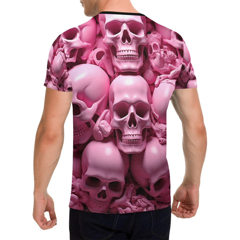 Pink Skeletons T-Shirt for Men (USA Size)