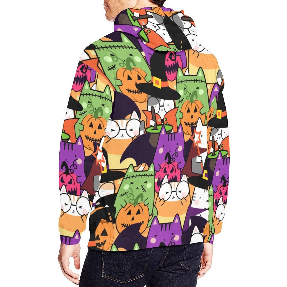 Halloween Cats Hoodie for Men (USA Size)