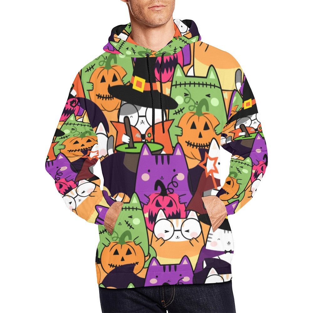 Halloween Cats Hoodie for Men (USA Size)