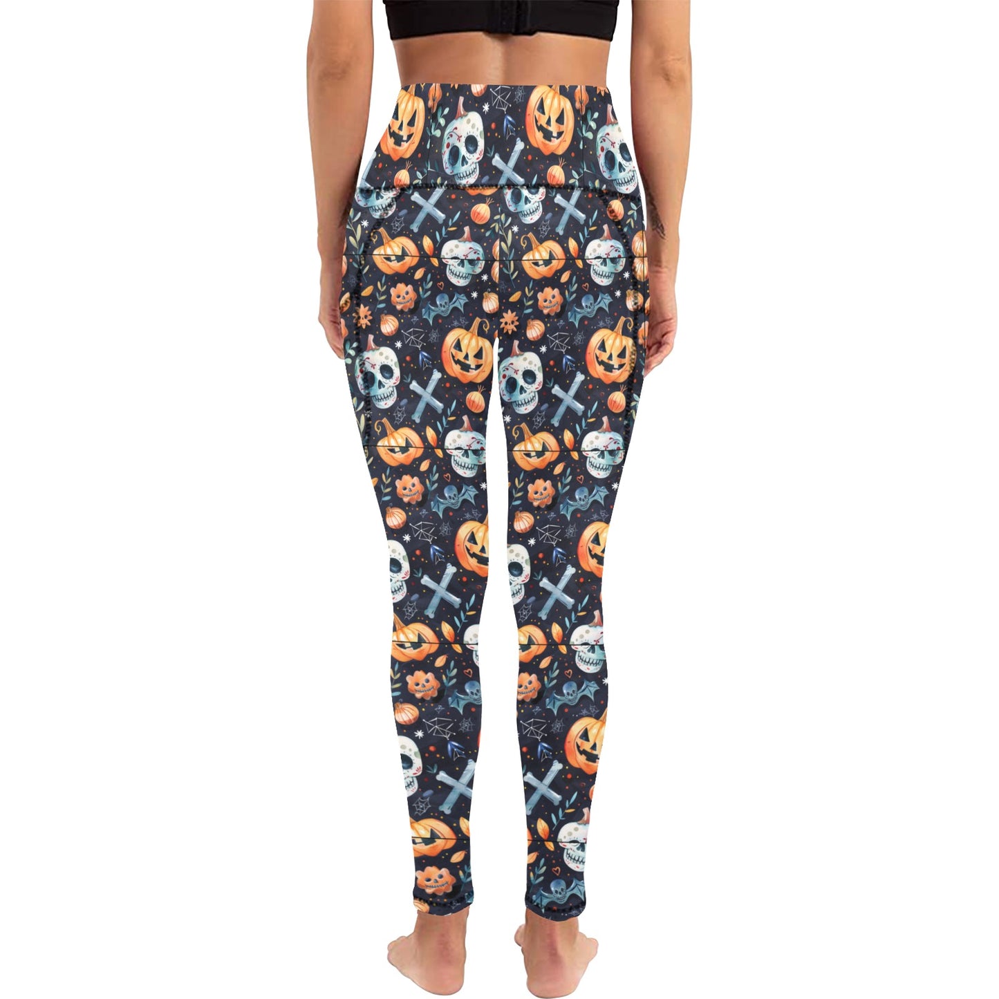 Halloween Time 3 Women's Leggings with Pockets