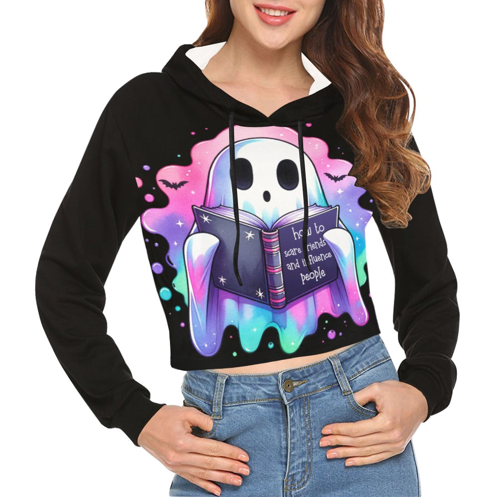 Ghost Reader Crop Hoodie 3 colors