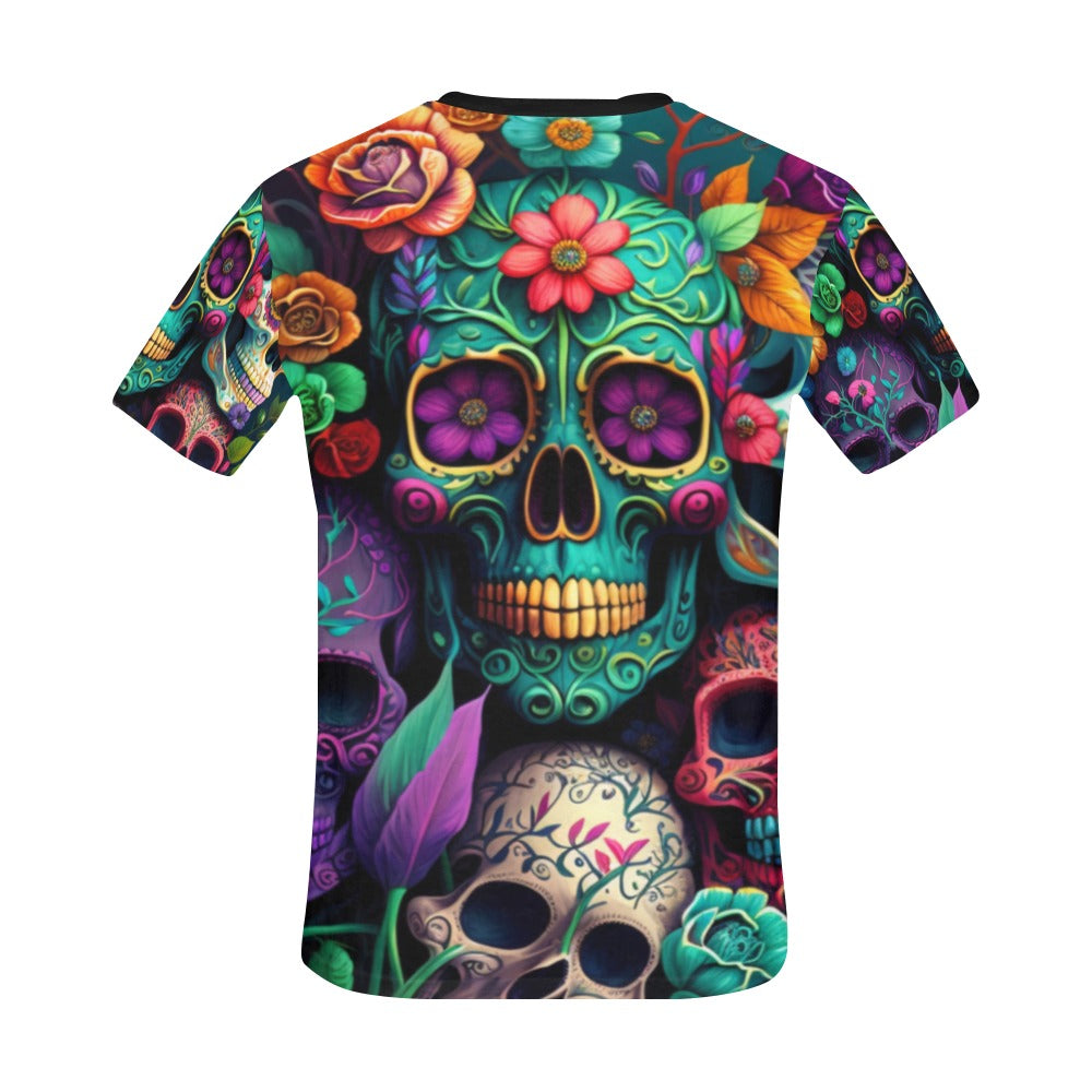 Colorful Skeleton Collage V2 T-Shirt for Men (USA Size) (Model T40)