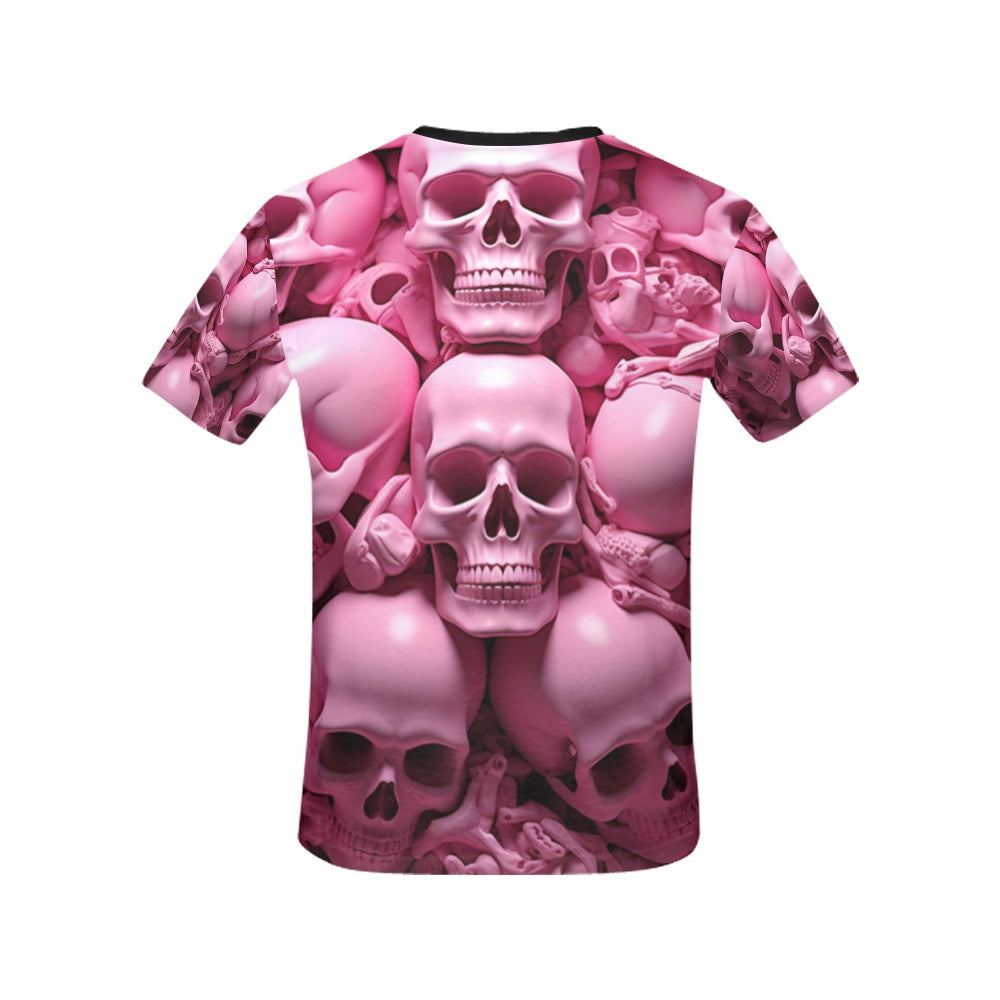 Pink Skeletons T-Shirt for Women (USA Size)
