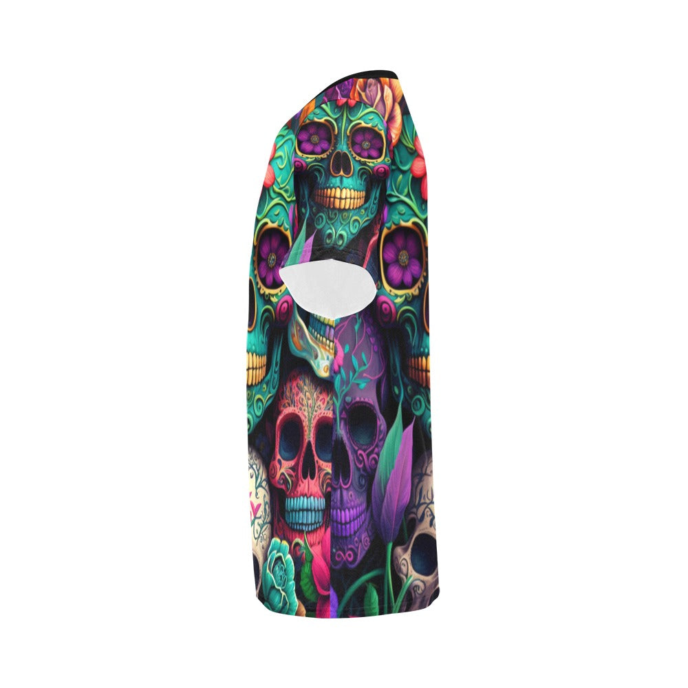Colorful Skeleton Collage V2 T-Shirt for Men (USA Size) (Model T40)