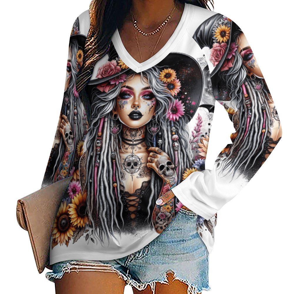 Witch Girl Long Sleeve Vneck 3 colors to choose from