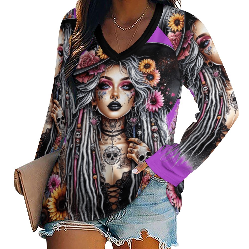 Witch Girl Long Sleeve Vneck 3 colors to choose from