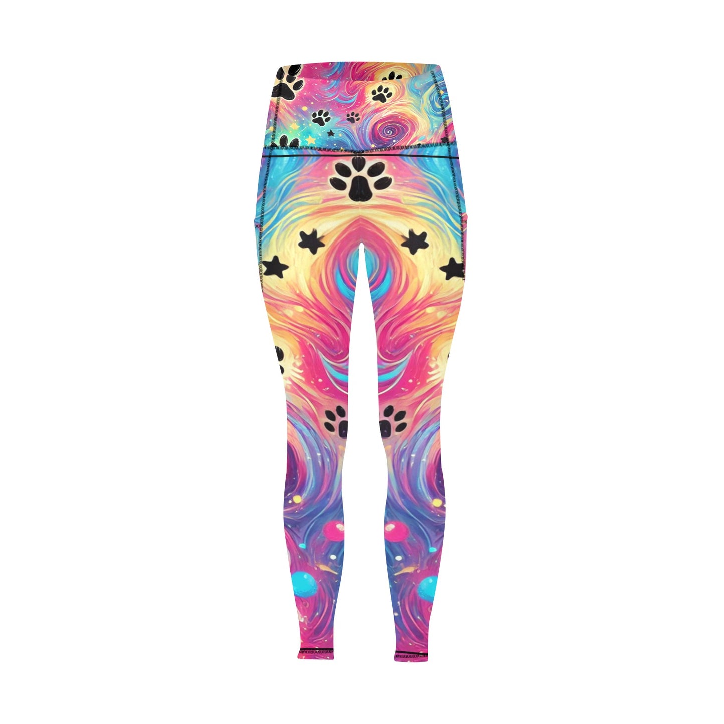 Rainbow Paws Women's Leggings with Pockets