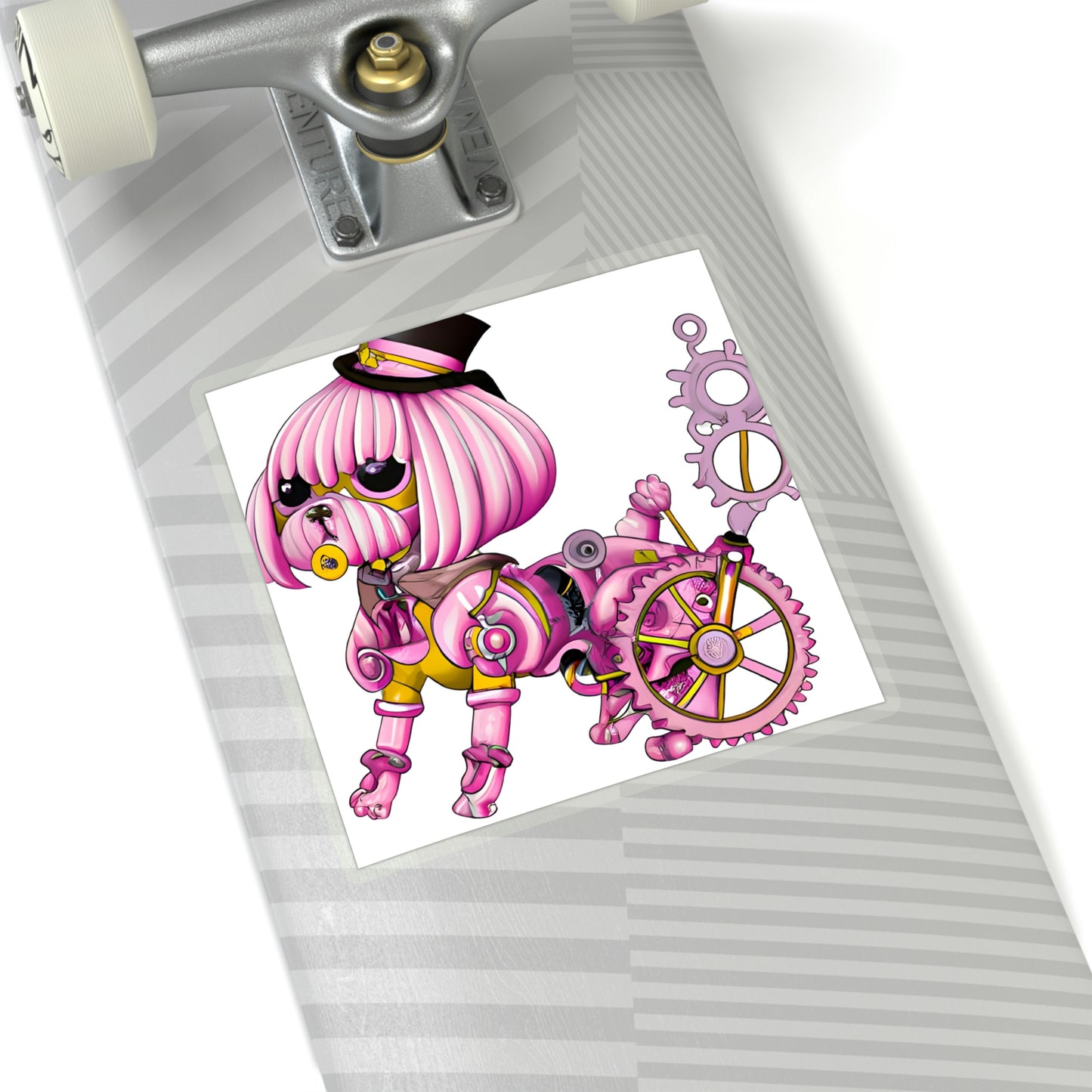 Pink Dog Steampunk Costume Stickers