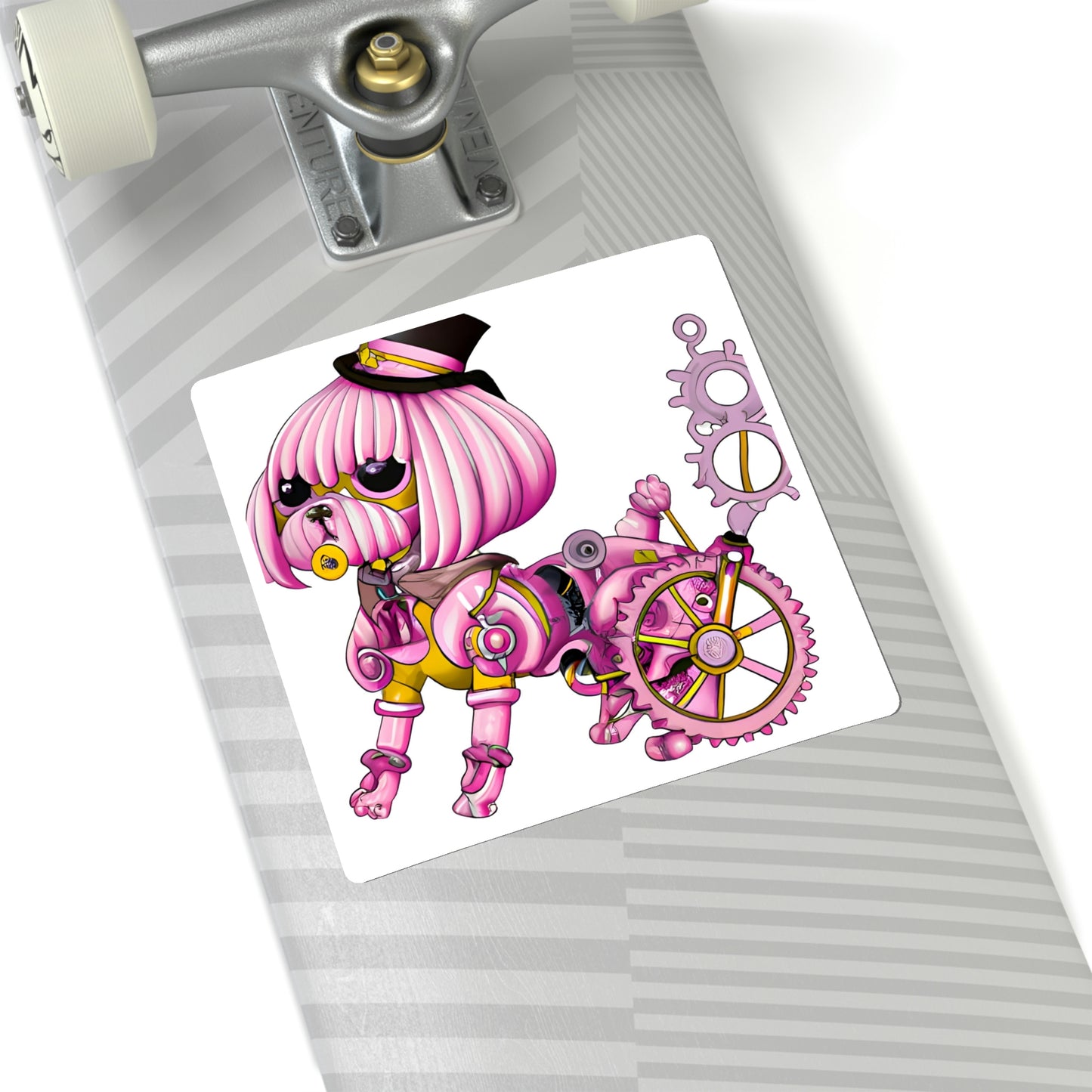 Pink Dog Steampunk Costume Stickers