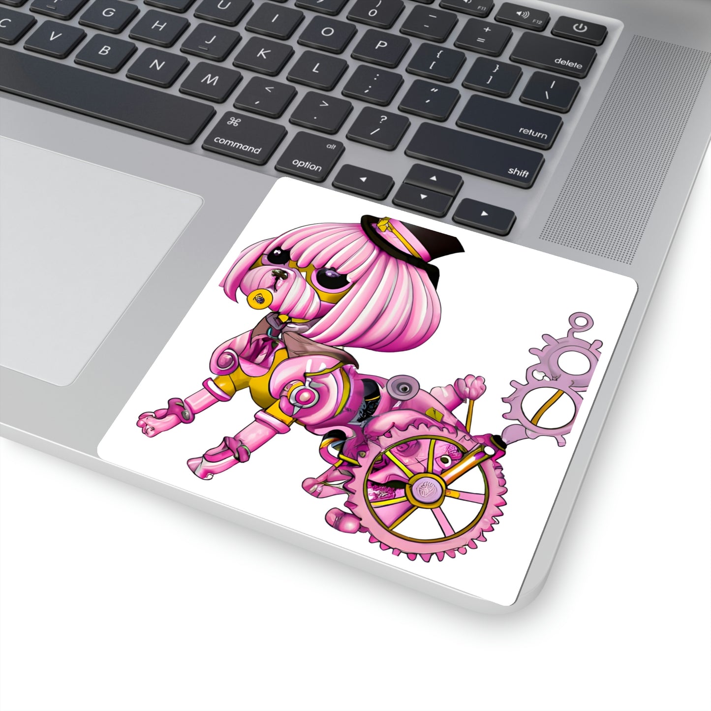 Pink Dog Steampunk Costume Stickers