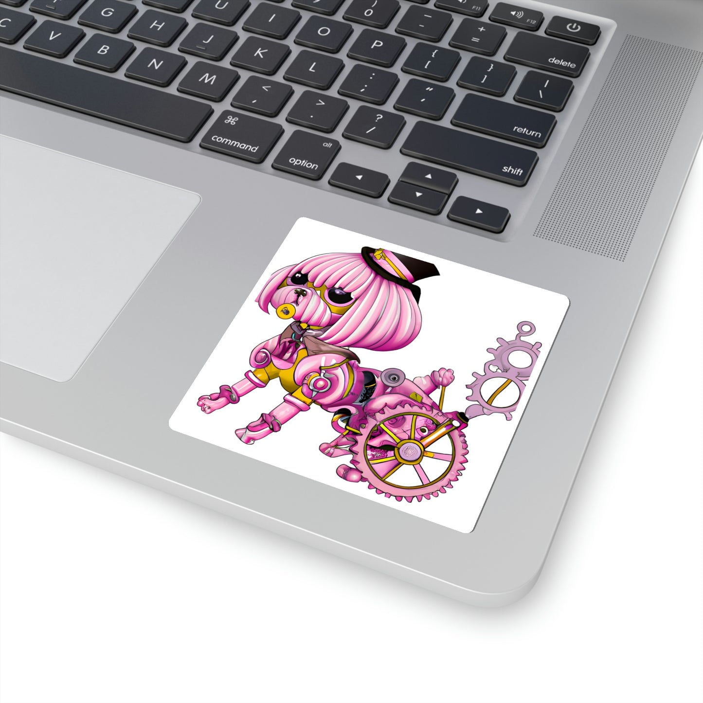 Pink Dog Steampunk Costume Stickers