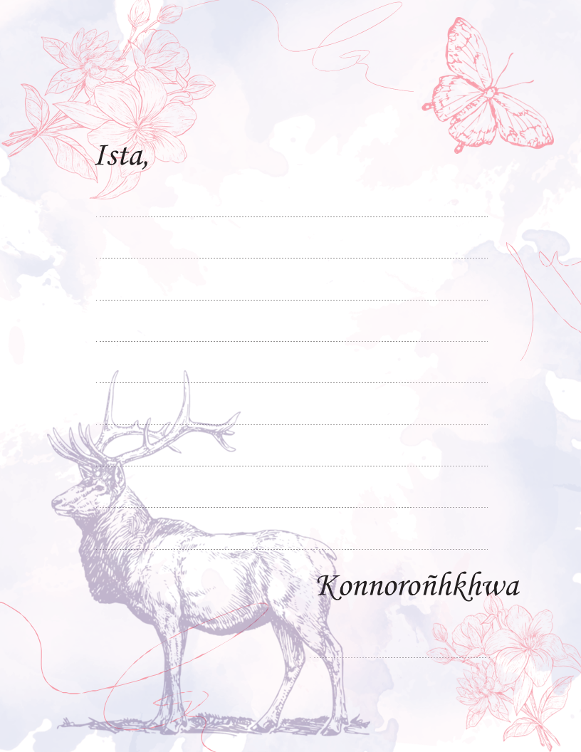 Ista, Konnoronhkhwa - Mom, I Love You Deer Clan - Mohawk Journal